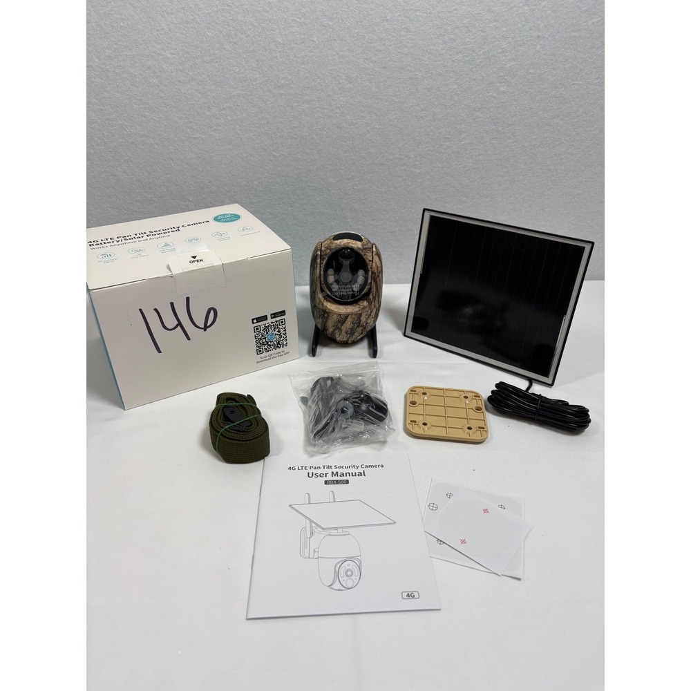 4G LTE Pan Tilt Security Camera Solar Powered Cellular Trail Cam RBX-S60 Camo